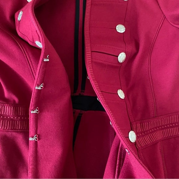 White House Black Market Trophy Military Red Jacket - Picture 7 of 14